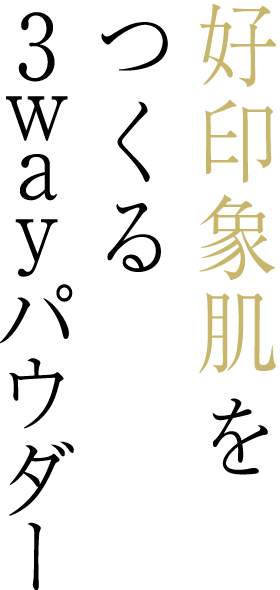 好印象肌をつくる3wayパウダー